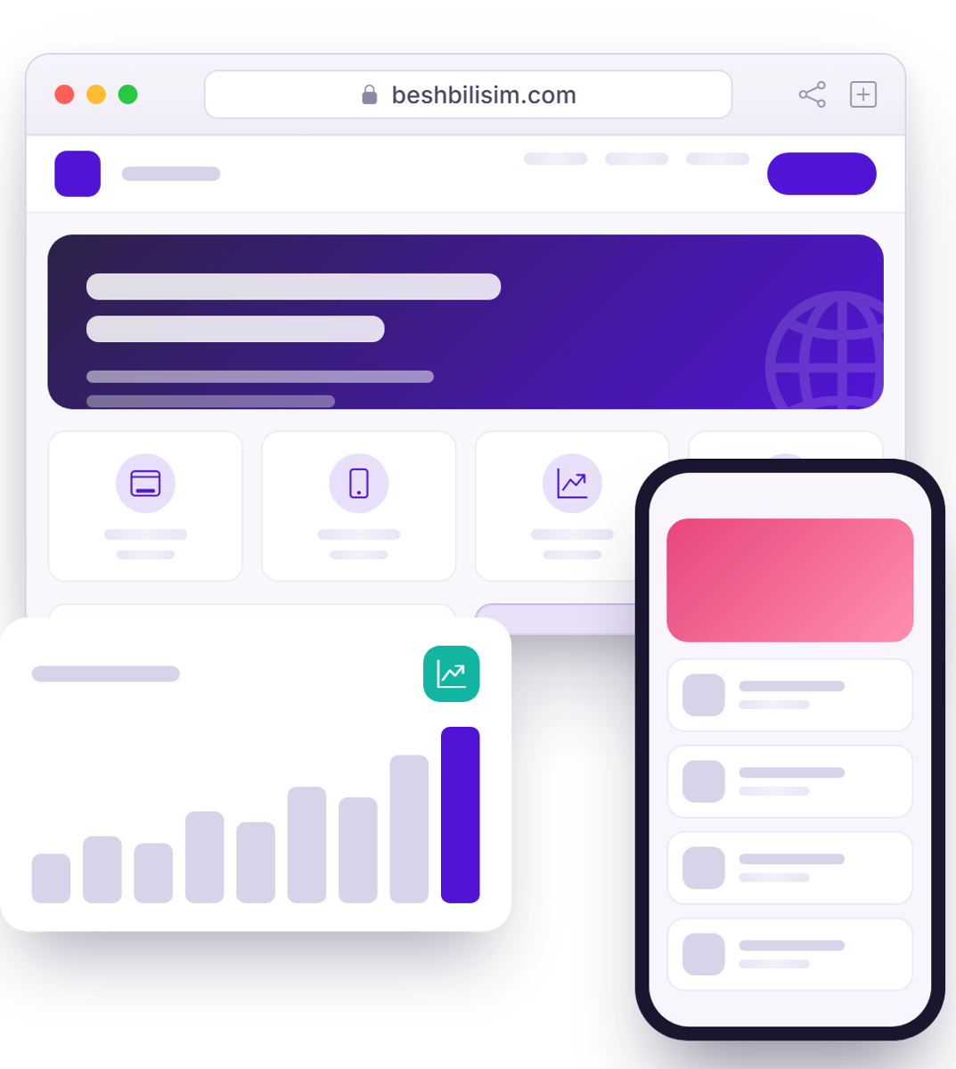 Web sitesi ve mobil uygulama örnekleri